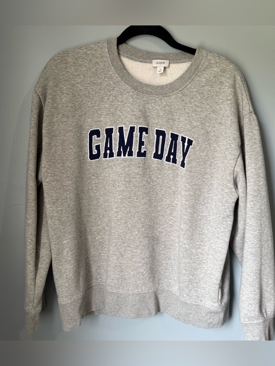 J. Crew Tops - J Crew Grey Game Day Crewneck size medium